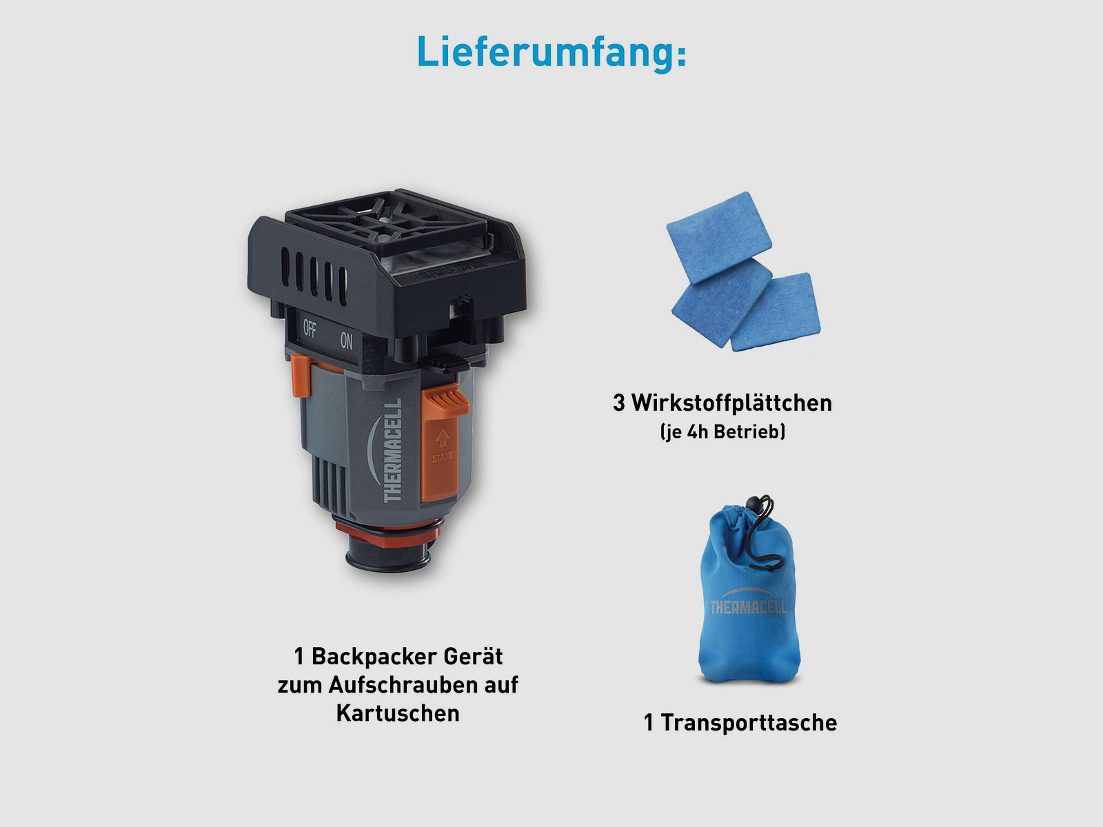 THERMACELL 920210 MR-BP Mückenabwehr Camping Backpacker