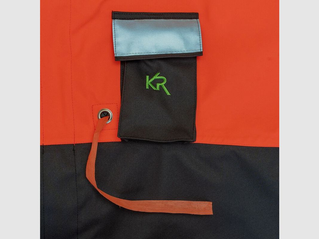 Kruedener Hundeführer-/ Durchgehjacke warnrot/braun