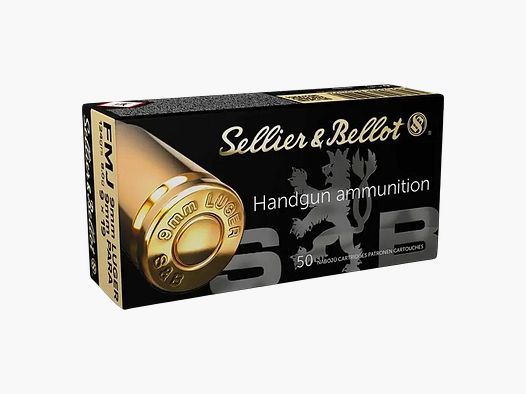 Patronen 9mm Luger Vollmantel 50 Stück | Sellier & Bellot