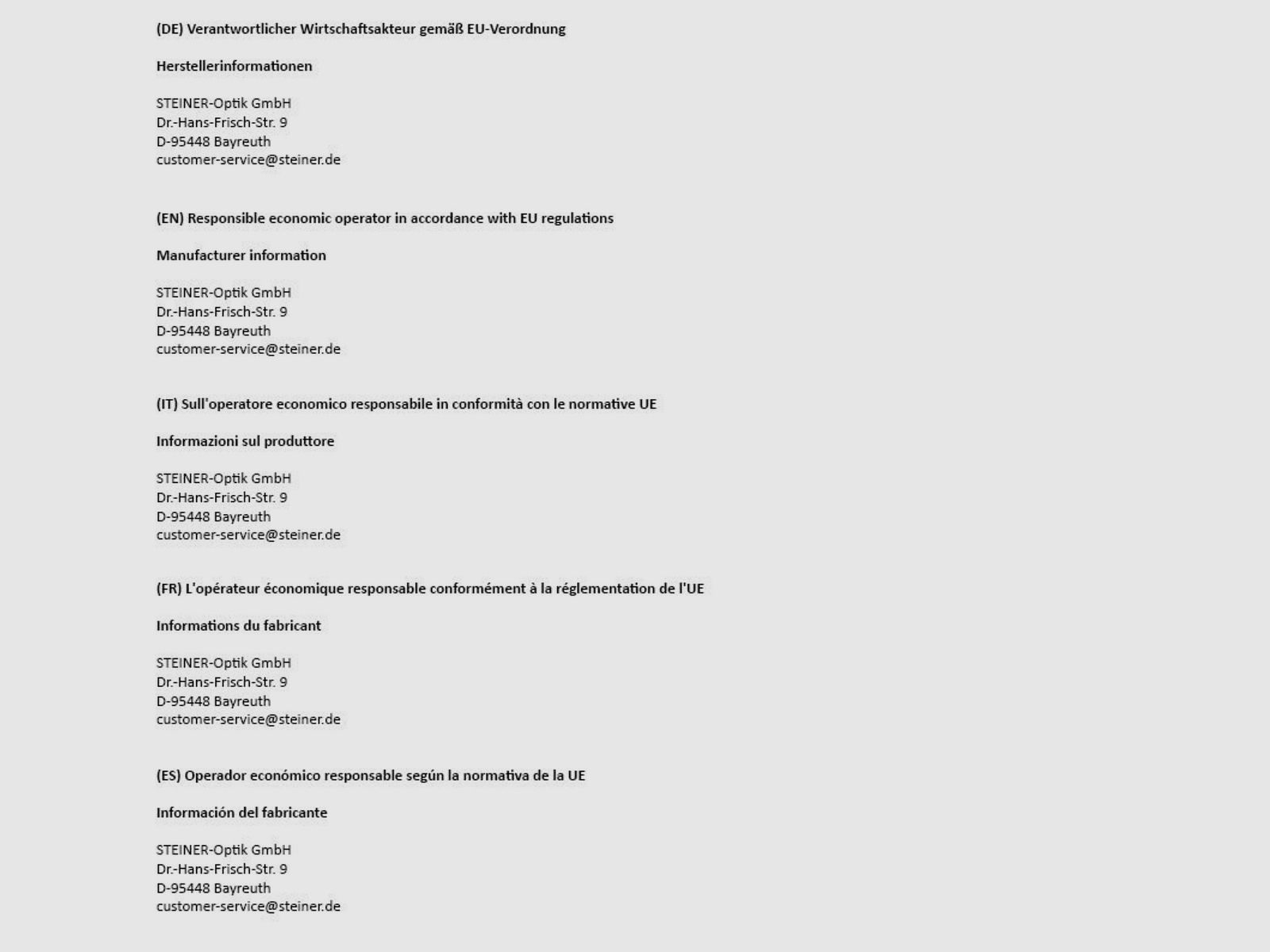 STEINER Ranger Xtreme 10x42 binocolo con tracolla e borsa