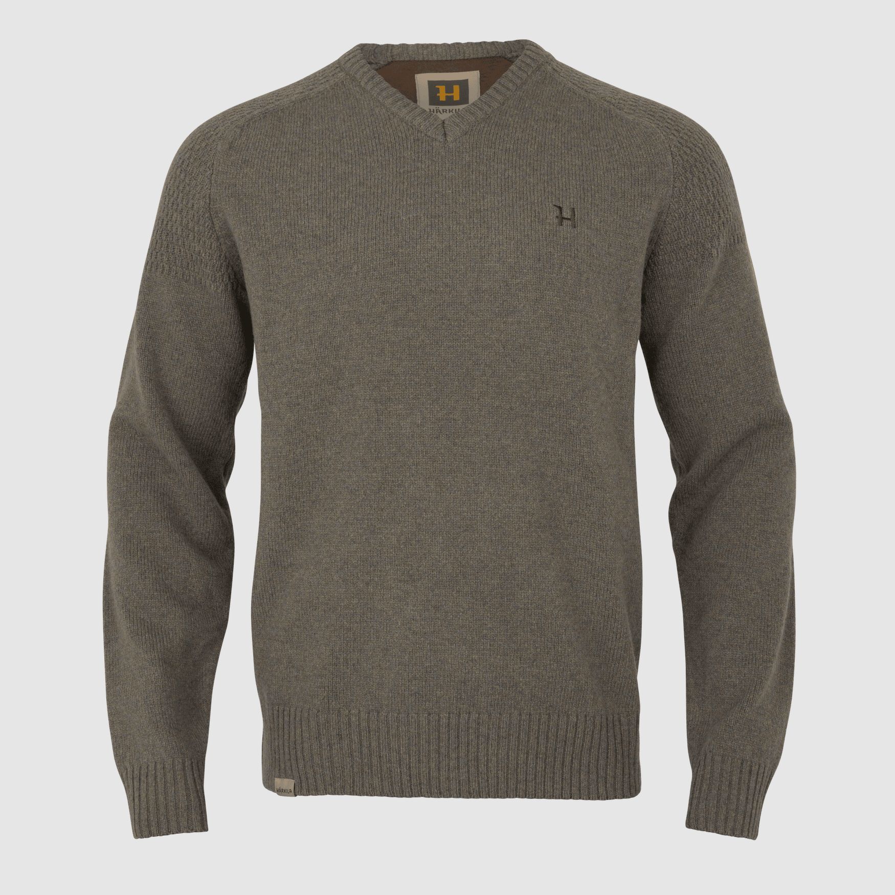 Härkila Vincent Merino V-Neck Sweater Men Dark Sand 3XL