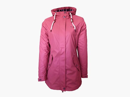 DRY FASHION PU Damen Mantel Kiel dunkle Beere