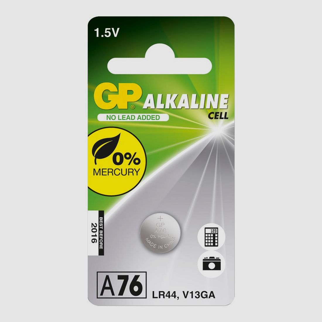 GP BATTERIA ALCALINA LR44 A76 1.5V