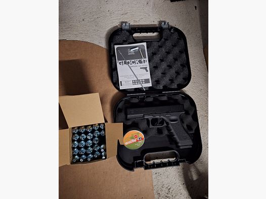 Glock 17 Gen4 CO2 Pistole Blowback 4,5mm Diabolo/BB Metallschlitten Schwarz
