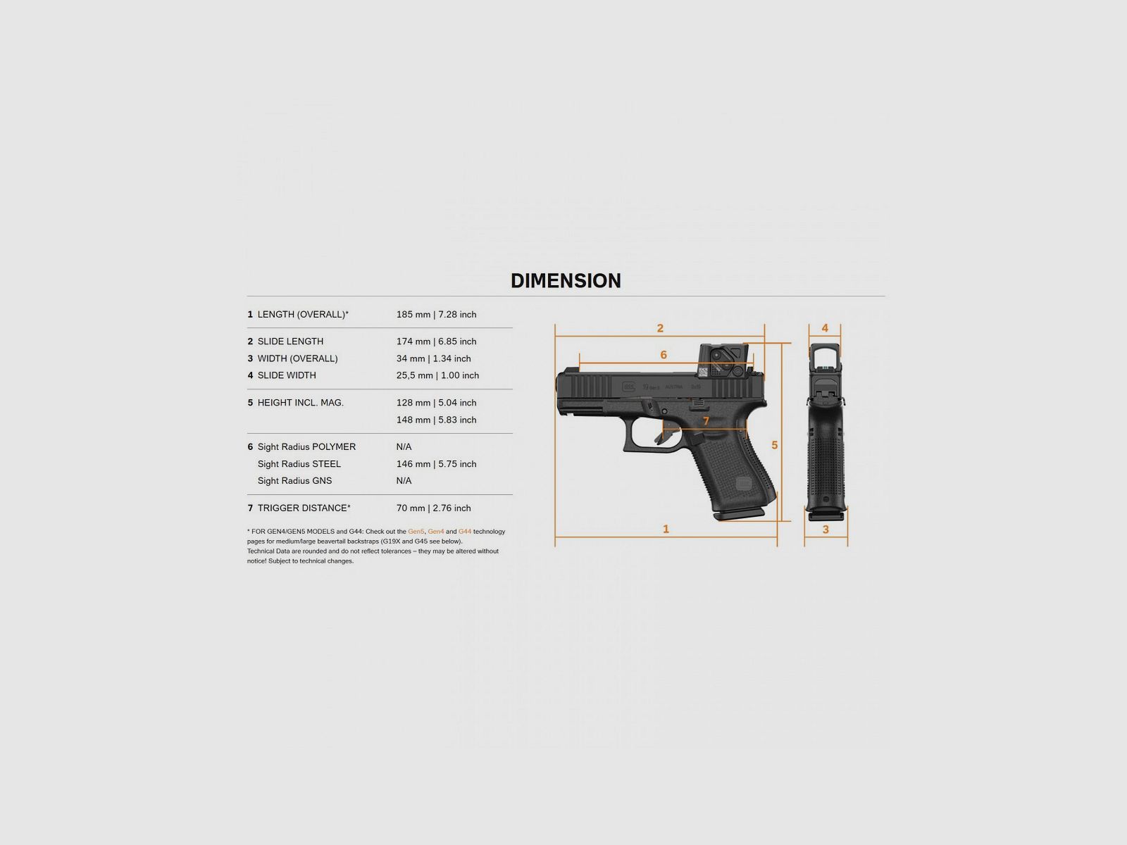 Glock 19 Gen 5 A-Cut Coa Combo FS Mos Kal 9x19 mm Parabellum / 9 Luger, Bild 8 von 22