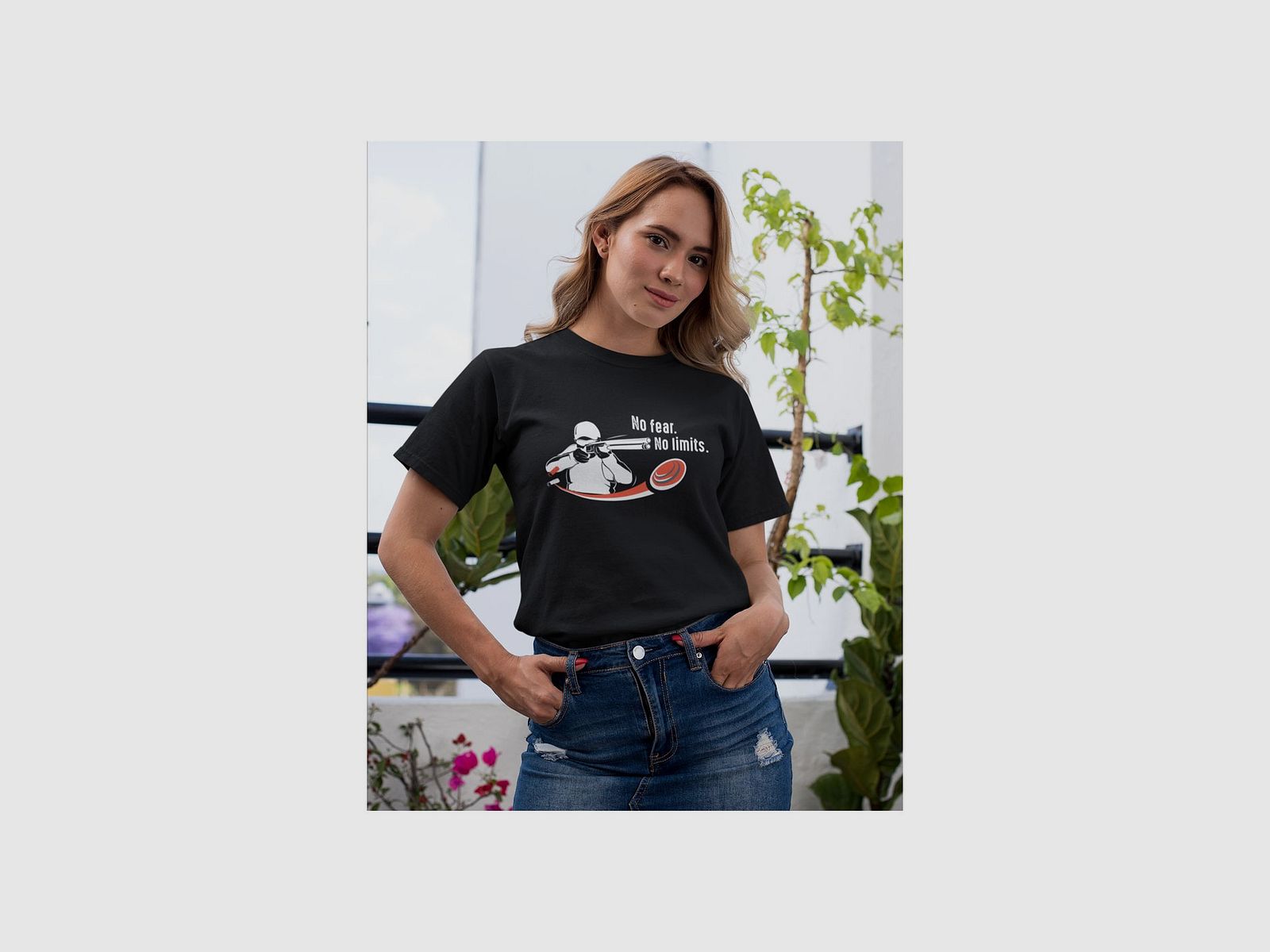 Trischitti T-Shirt schwarz "No Fear No Limits": Zeige deine Leidenschaft für das Schießen, Bild 2 von 4