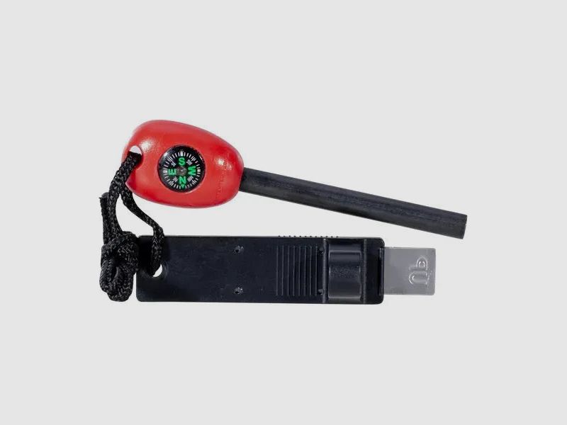 MFH MFH Feuerstarter mit Zündstein und Kompass