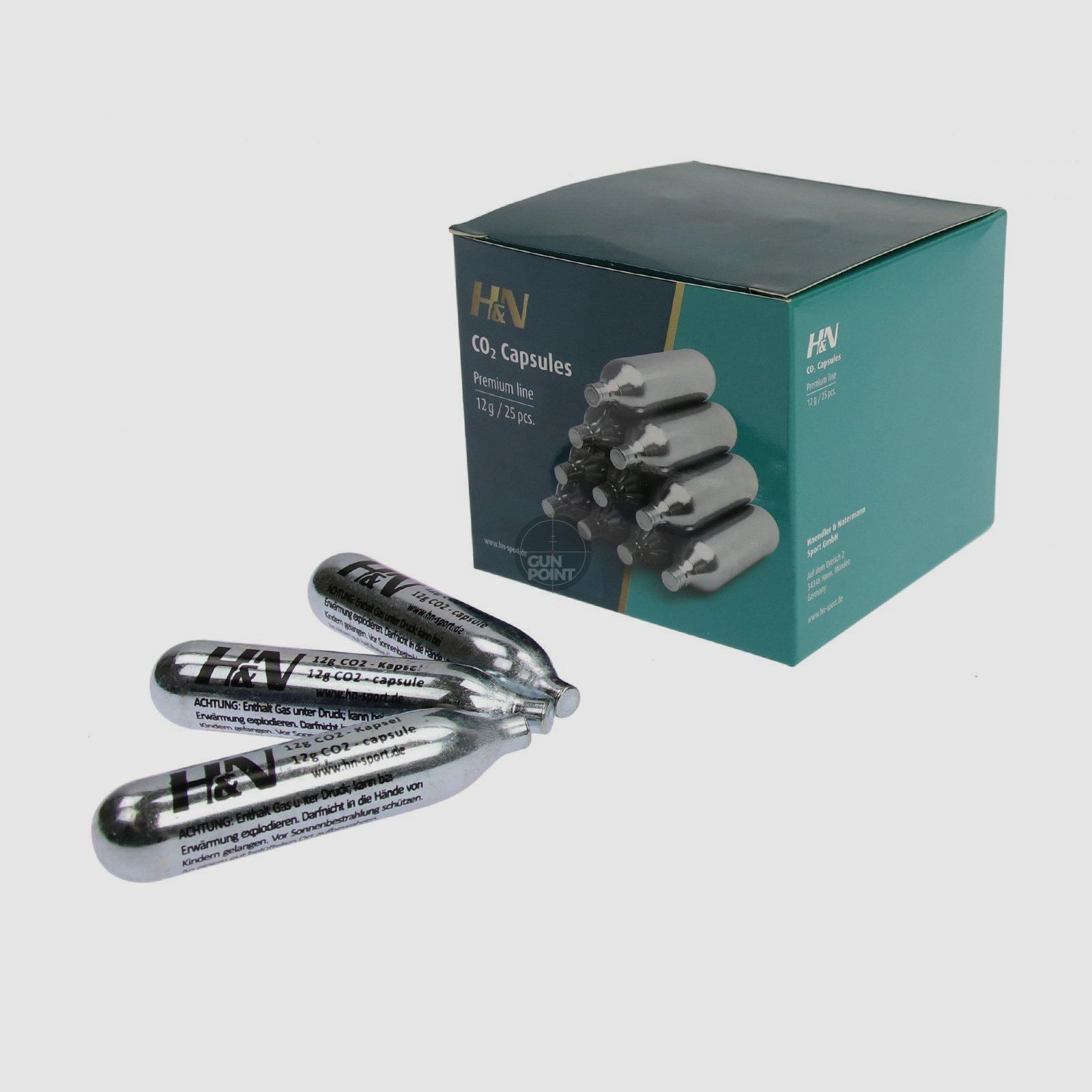 H&N CO2 capsules 12g - pack of 25