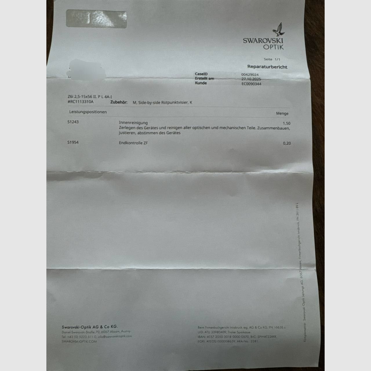 Swarovski Z6i 2.5-15x56P HD Zielfernrohr, Absehen 4a mit Rotpunkt / Leuchtpunkt mit Dendler-Montage oder ohne Dendler-Montage