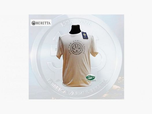 Beretta T-Shirt Jubiläum 500 Jahre Weiß TS982