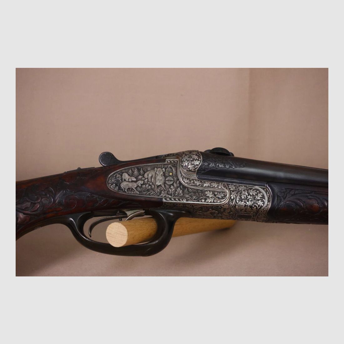 Zehner FFM Doppelbüchse // Exklusiv // Ejektor! // Tolle Gravur und Schaftholz !!