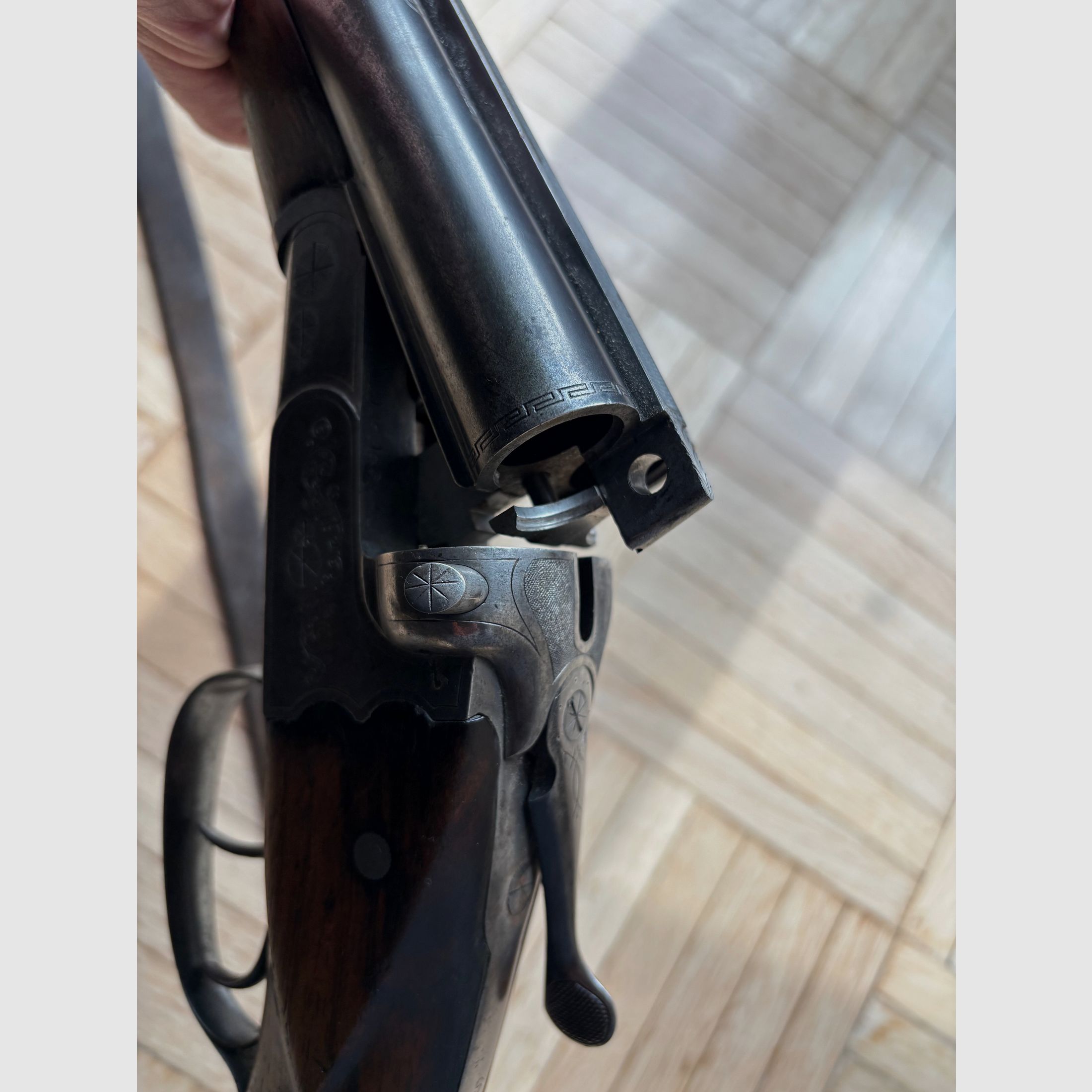 Simson Doppelflinte 16/70 Krupp Spezialgewehr Stahl