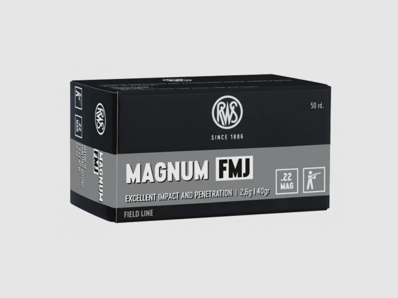 RWS .22WinMag Magnum FMJ 2,6g - 40gr