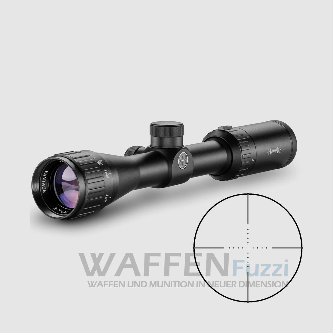 Hawke Vantage 2-7x32AO MilDot Zielfernrohr