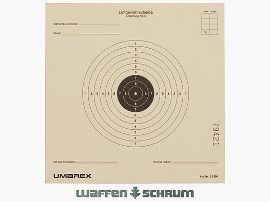 Umarex Zielscheibe 10er Spiegel Format: 14x14cm A250st