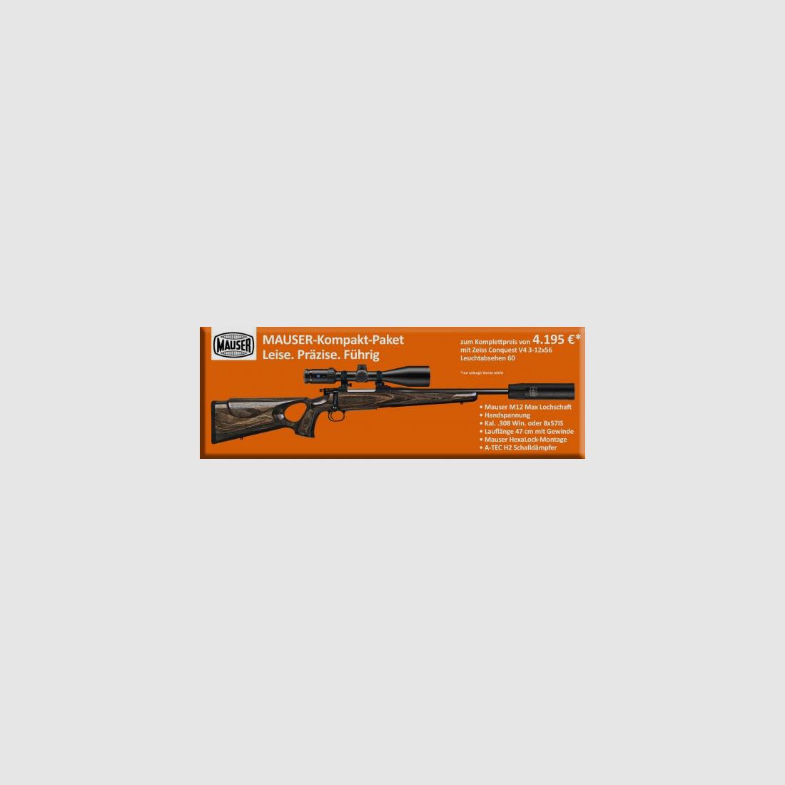 Mauser M12 Kompakt in .308 Komplettangebot