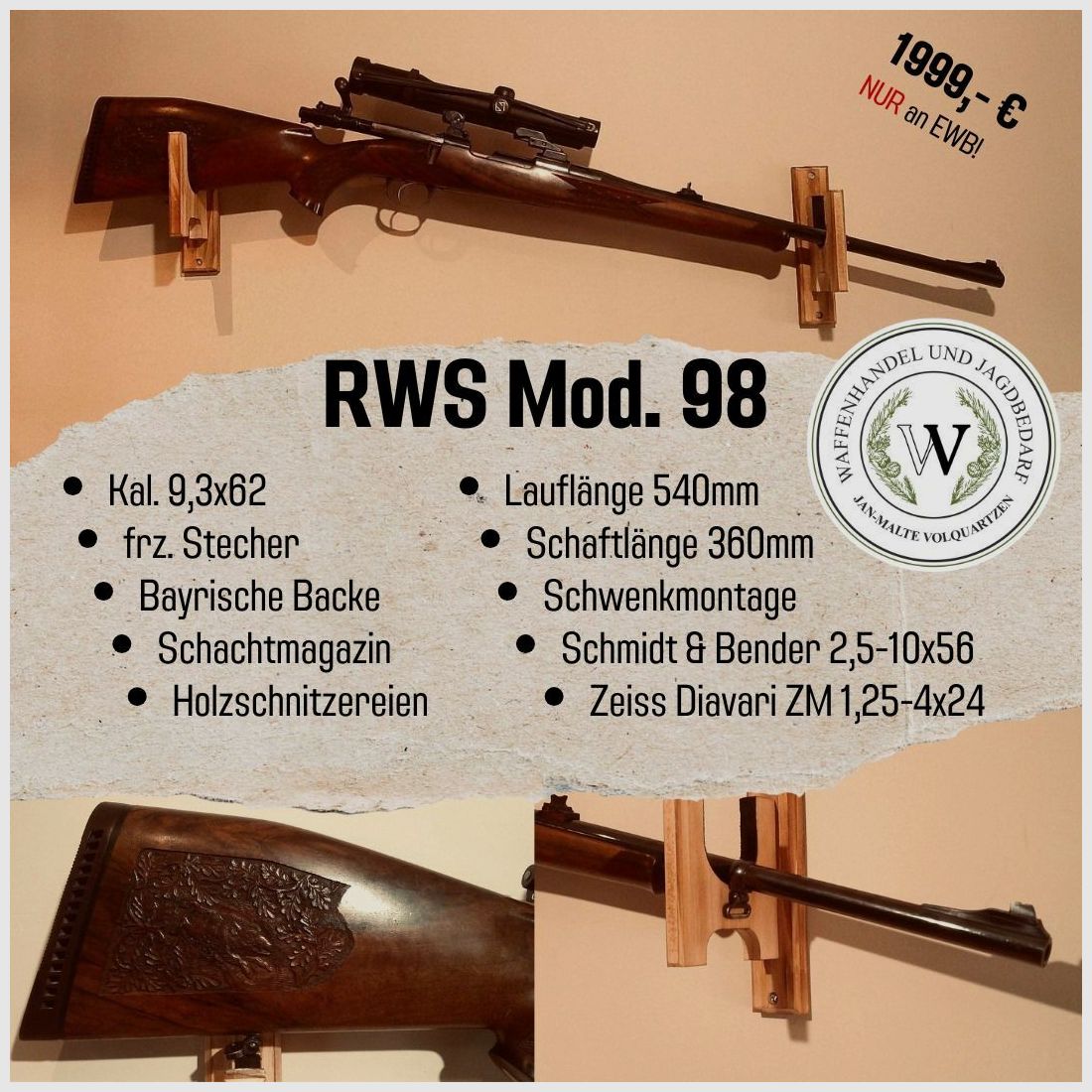 RWS Mod. 98 9.3x62