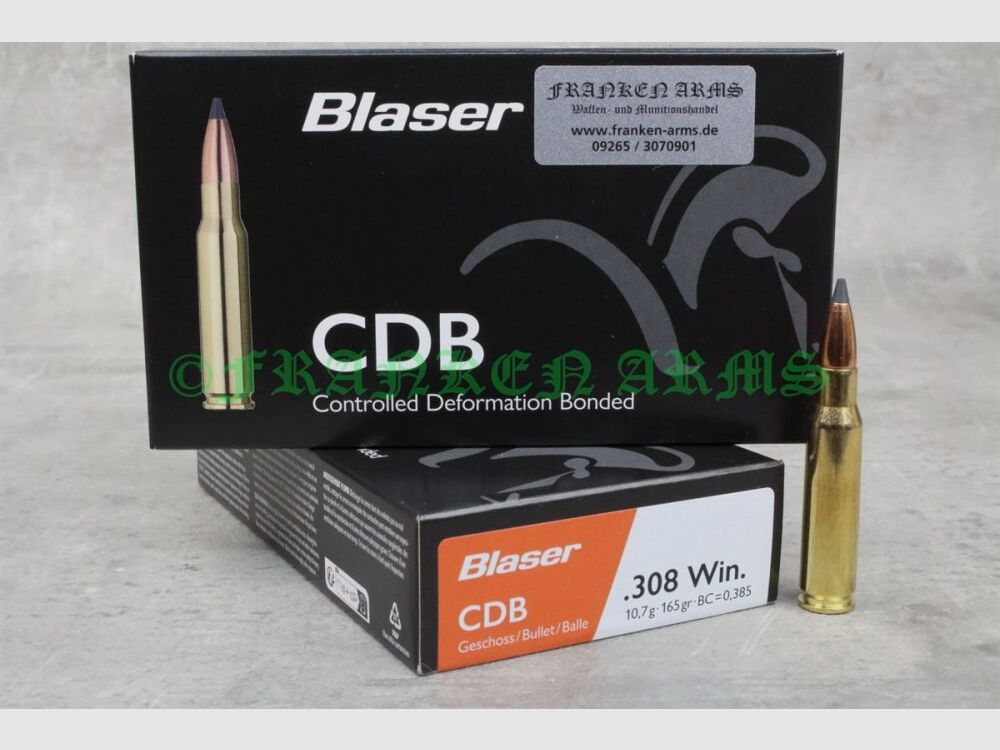 Blaser CDB .308 Win. 165gr. 10,7g 20 piezas precios por cantidad