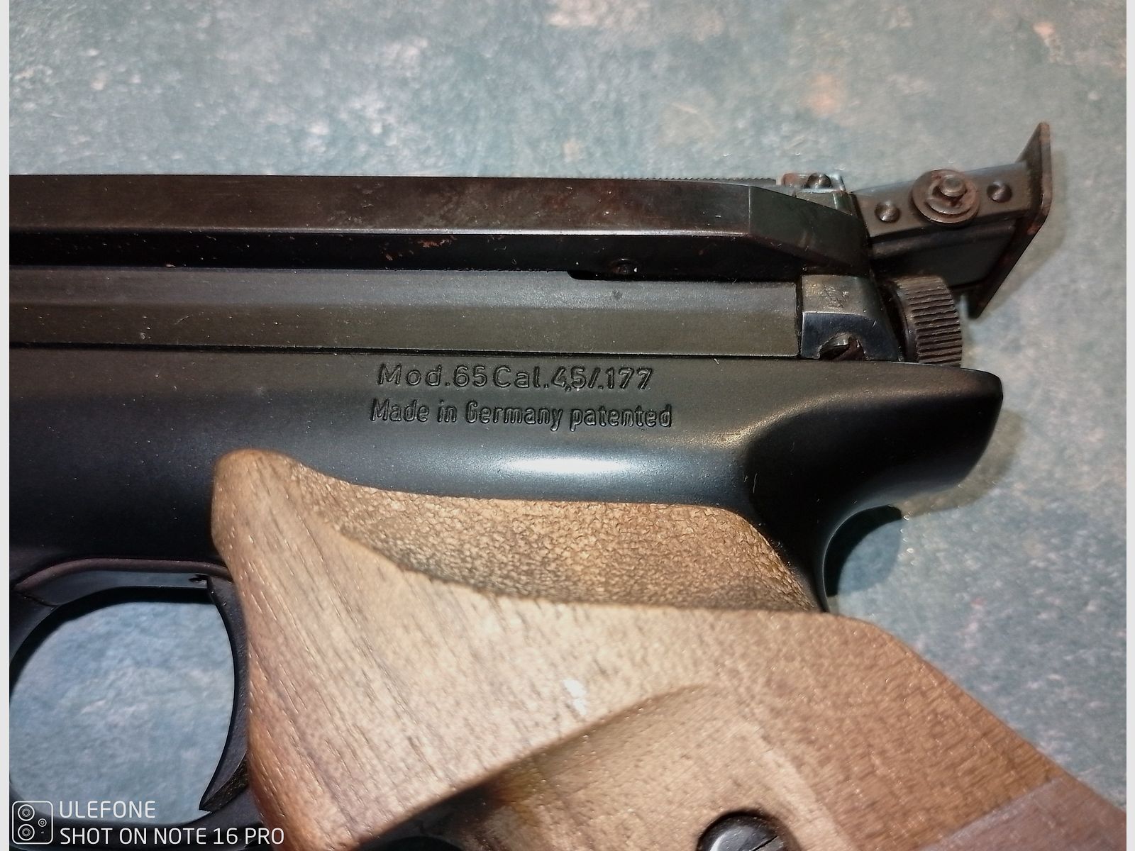 Pistola ad aria Feinwerkbau, arma da competizione, ottima precisione, precisione di tiro