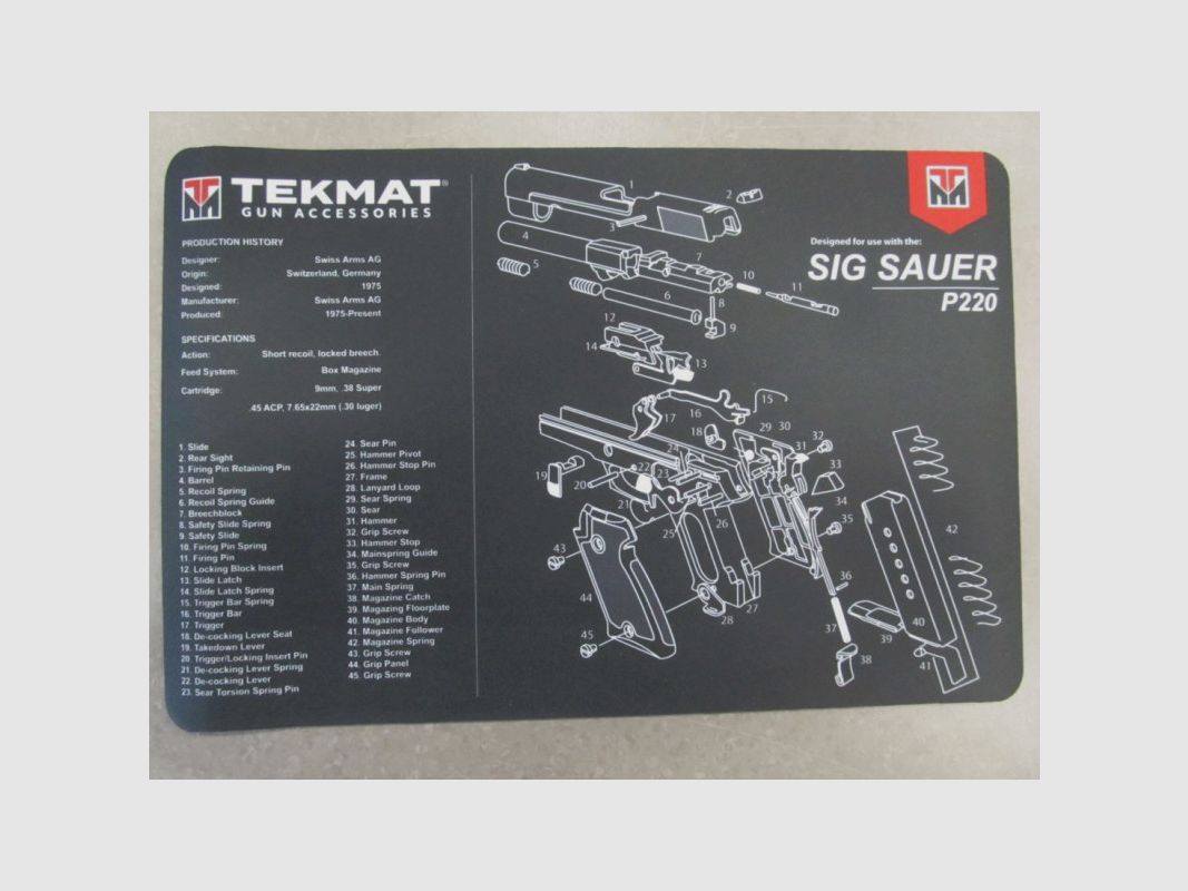 TEKMAT ARBEITSMATTE SIG P220