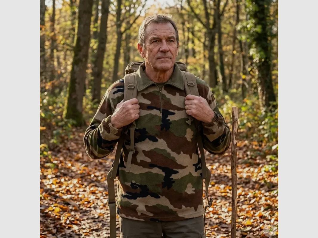 Chemise F1 Polaire Camo Polyester 220g/m² Col Zippé Coton, image 1 sur 11