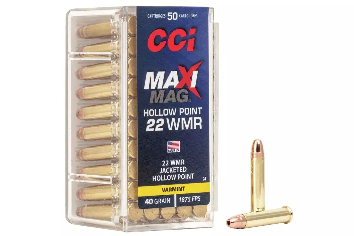 Naboje CCI 22 WMR MAXI-MAG JHP 40 Grains Miedź