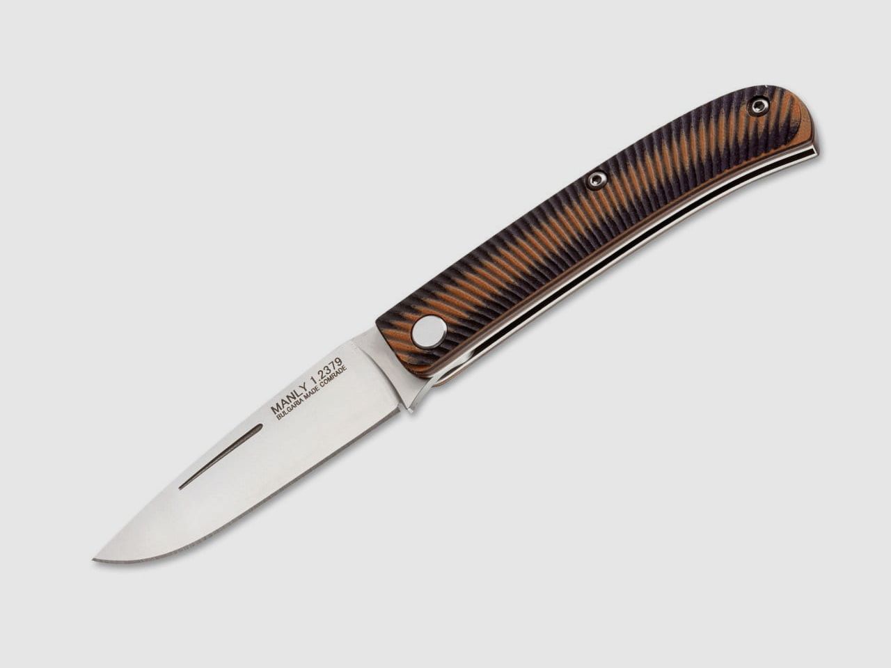 Manly Comrade D2 Noir-Orange Couteau EDC