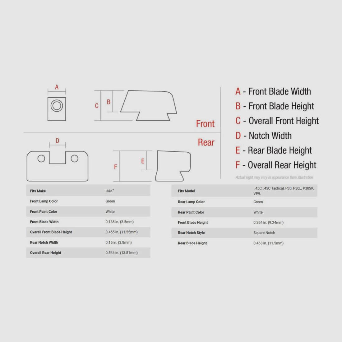 Mirino Trijicon B&T Verde S H&K P30/45/VP/SFP