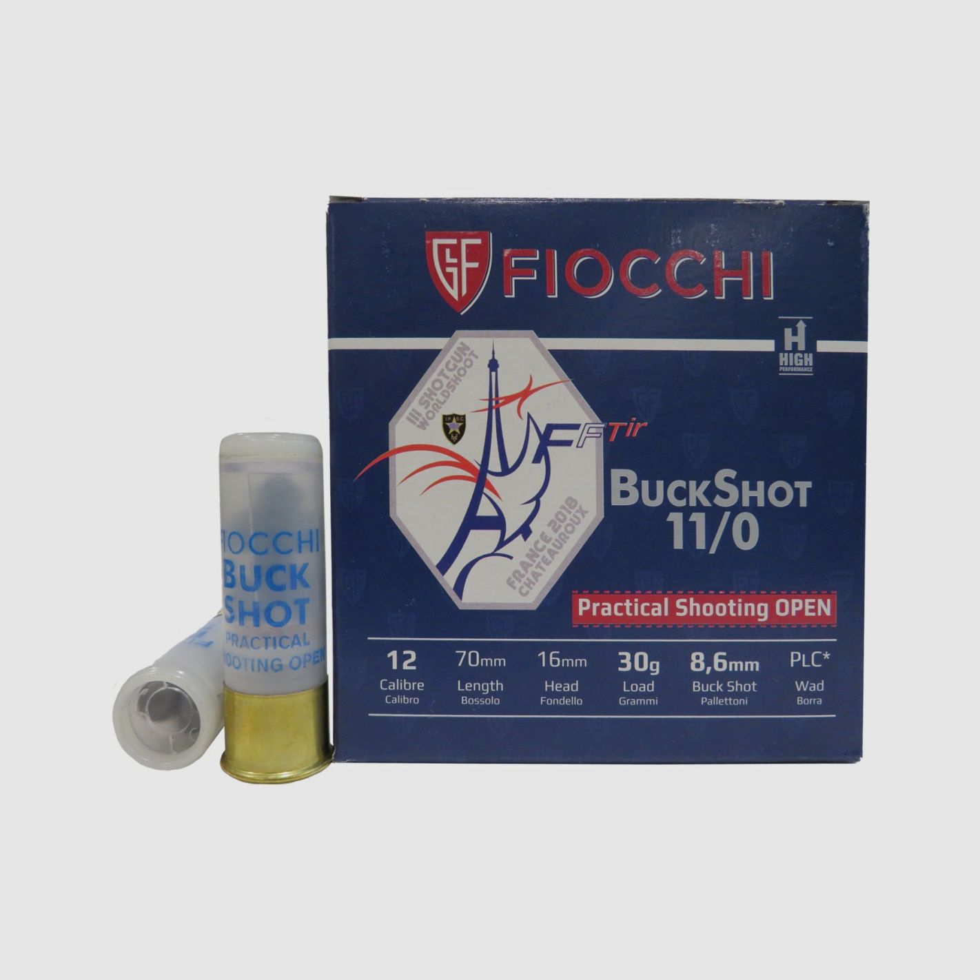 Cartouches Fiocchi Buckshot tir pratique cal. 12/70 30 g 11/0