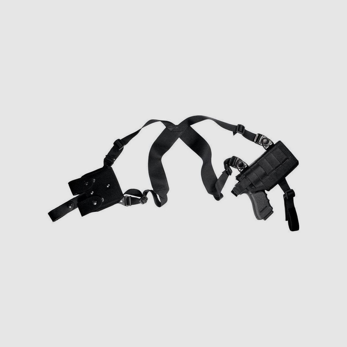 Schulterholster für Pistolen mit Taschenlampe/Laser
