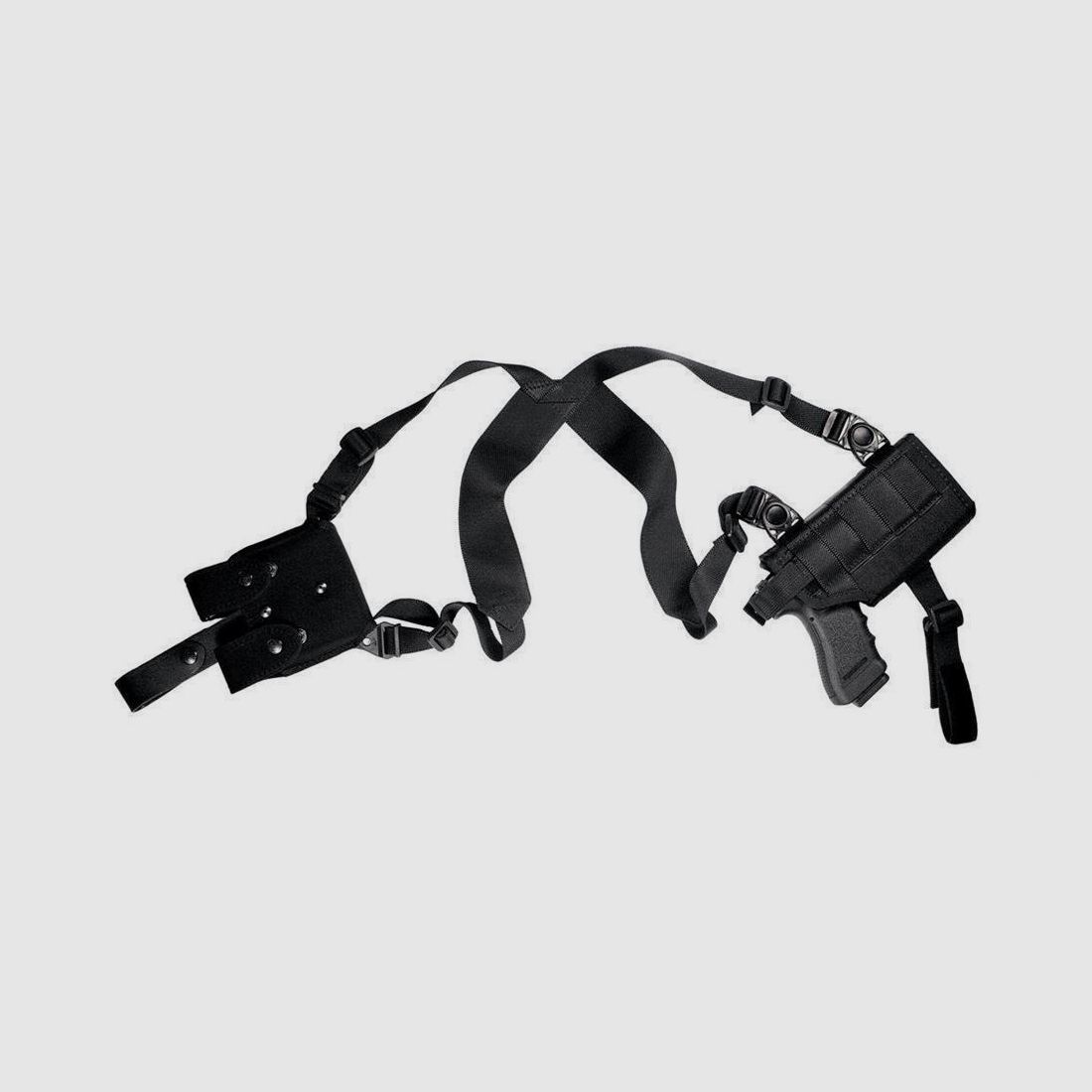 Schulterholster für Pistolen mit Taschenlampe/Laser