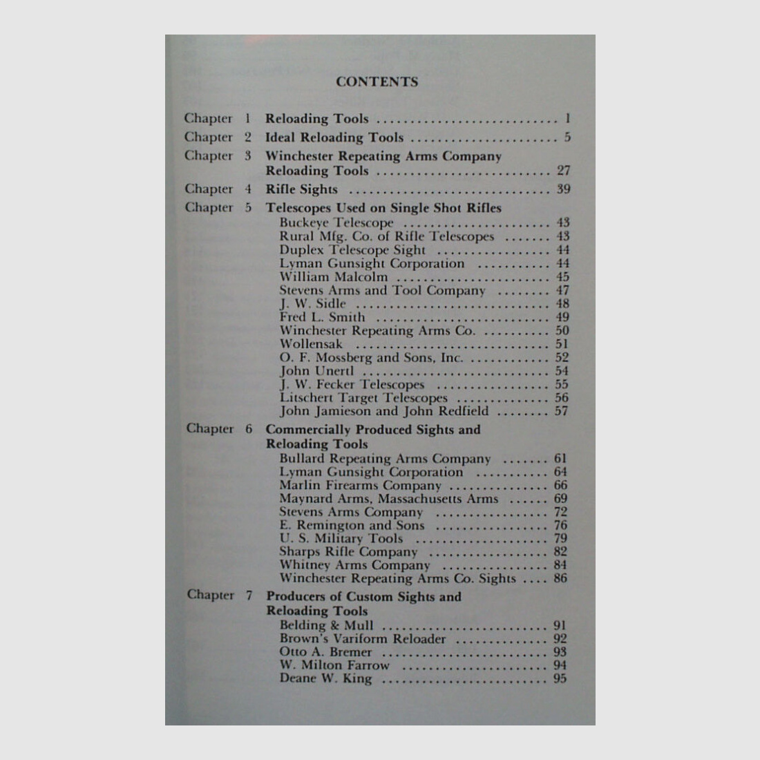 Book/Paperback Reloading Tools, Sights and Telescopes for Single Shot Rifles