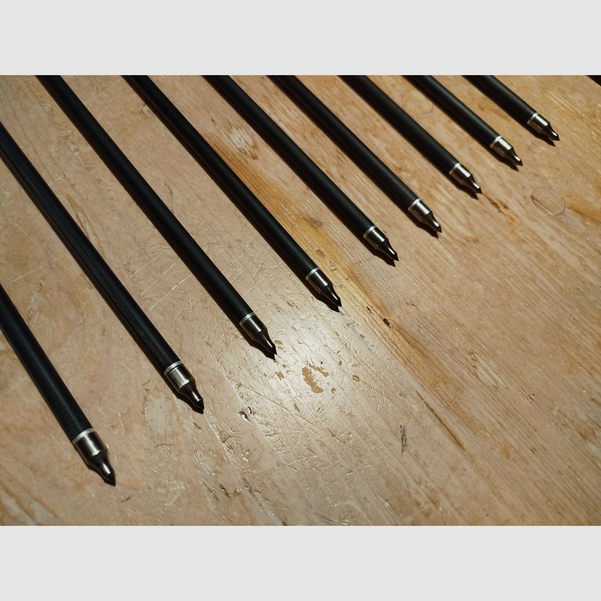 Crossbow bolts, arrows, length 20", 9 pieces