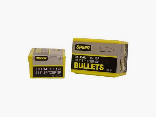 SPEER HOT-COR BULLETS SPEER 303 CALIBER (0.311″) 150GR SPITZER 100/BOX