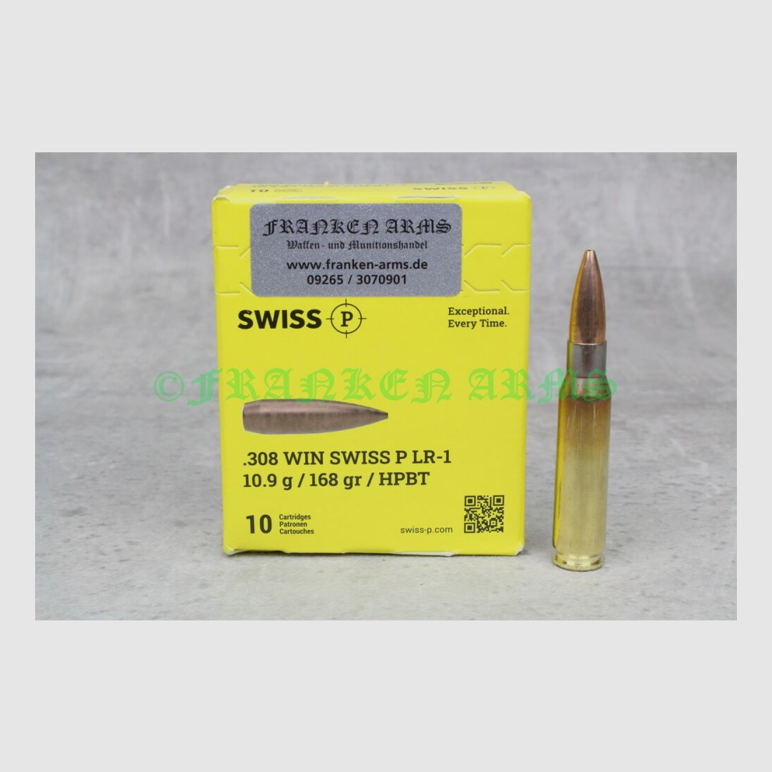 Swiss P .308 Win. LR-1 HPBT 168gr. 10,9g 10 stuks staffelprijzen
