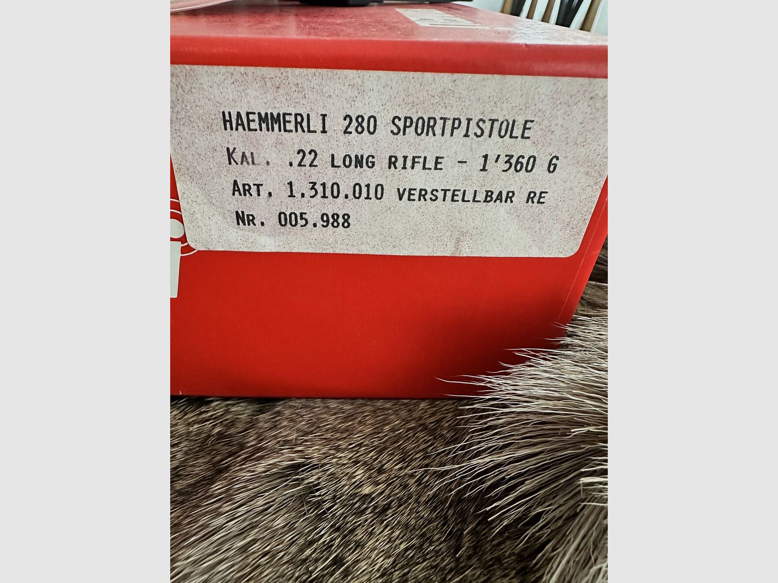 Hämmerli 280, ajustable a la IZQUIERDA