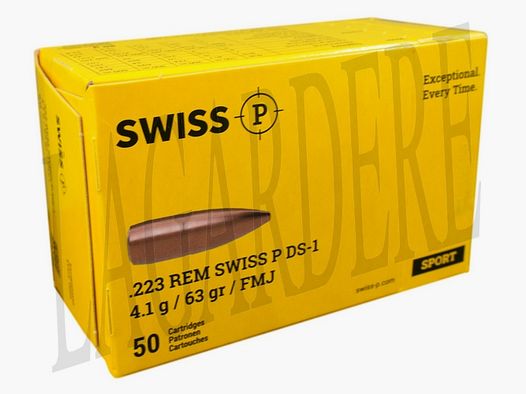 SWISS P DEFENCE SWISS P PATRONE DS-1 63 GRS / 4,1G SUR CLIP (PATRONE MIT GESCHOSS)