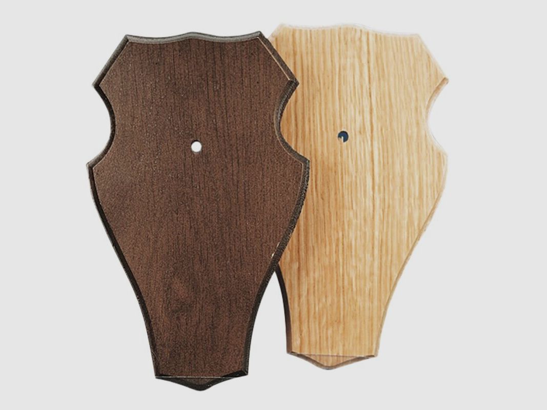 Placas de armas para trofeos de caza de ciervo de madera de roble