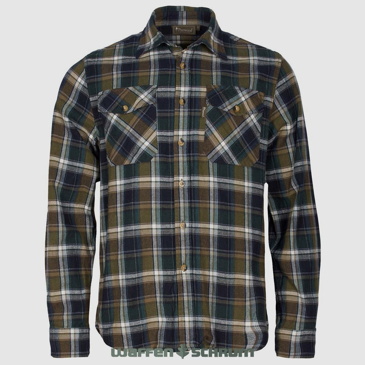 Pinewood Shirt Härjedalen Moss Green/ H. Olive