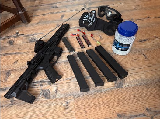WE01A AGP-9 SMG (AEG 0,5J) – Komplettset mit Zubehör – voll einsatzbereit!