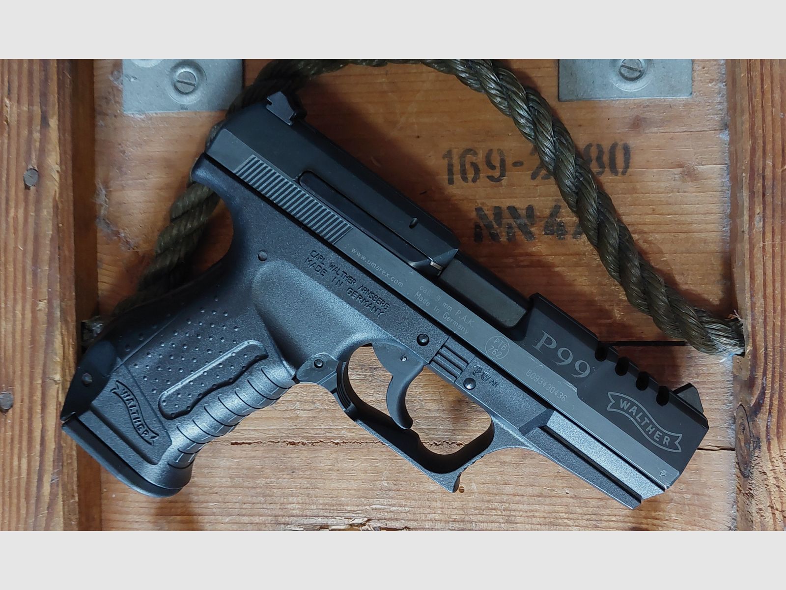 ⚠️ ZELDZAAM! SPECIAL EDITIE Walther P99 "Commando" 9 mm (PTB 762) Schreckschuss geen Reck Glock HW94 Colt