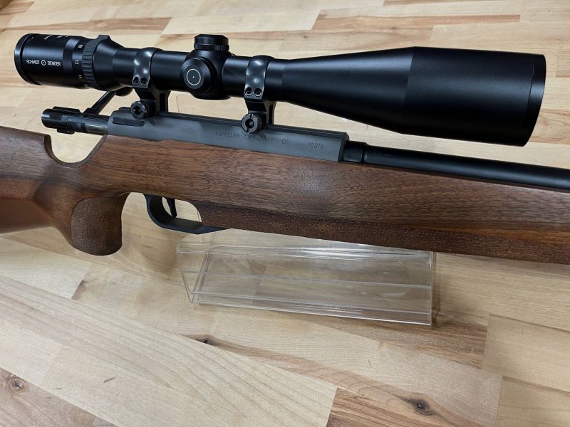 Keppeler Repetier-Matchwaffe Kal. .22 Hornet Einzellader Schmidt und Bender 4-16x50 !LINKSWAFFE!