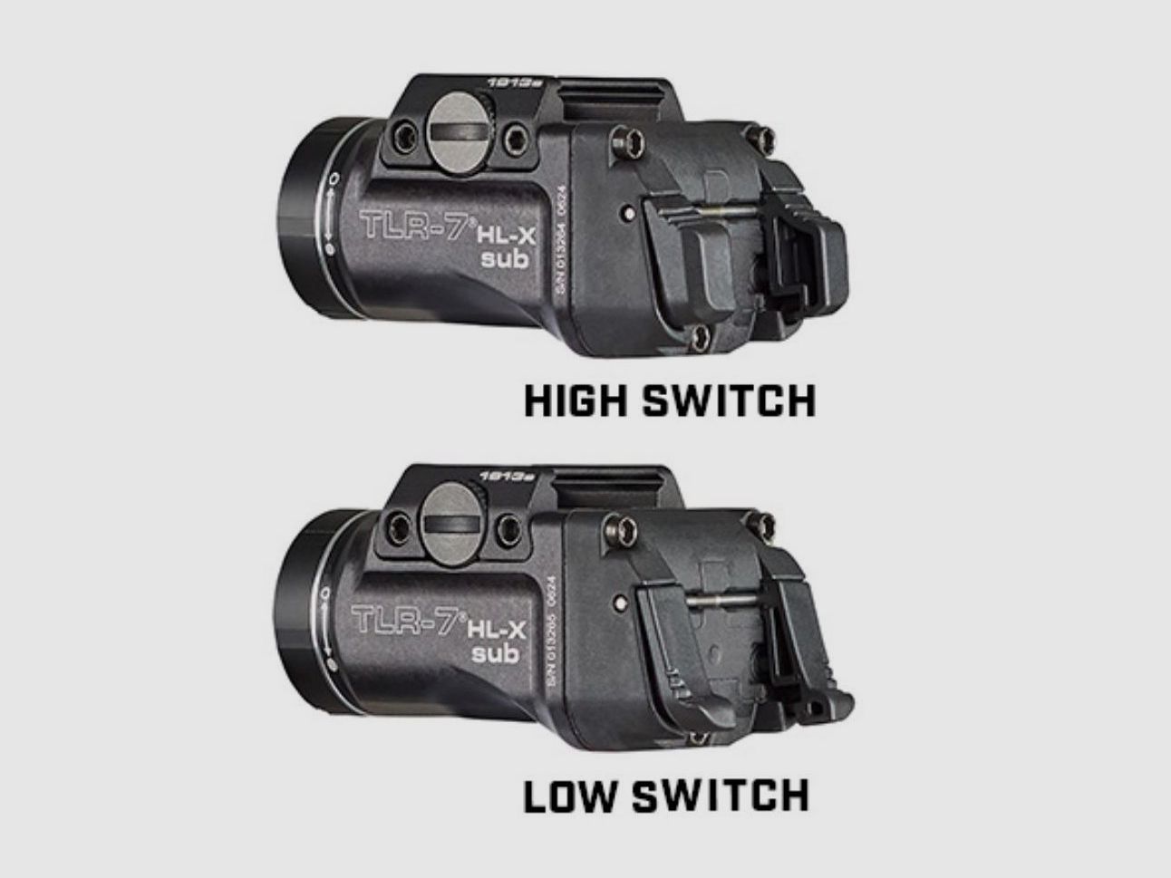 Lámpara Streamlight TLR-7 HL-X Sub Hellcat USB, BLK, para pistola Springfield Hellcat, Multi-Fuel, 1.000 Lúmenes, imagen 3 de 4
