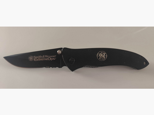 ❗Smith and Wesson Einhandmesser Extreme Ops, Stahl 440 C, G-10 Schalen, Gürtelclip