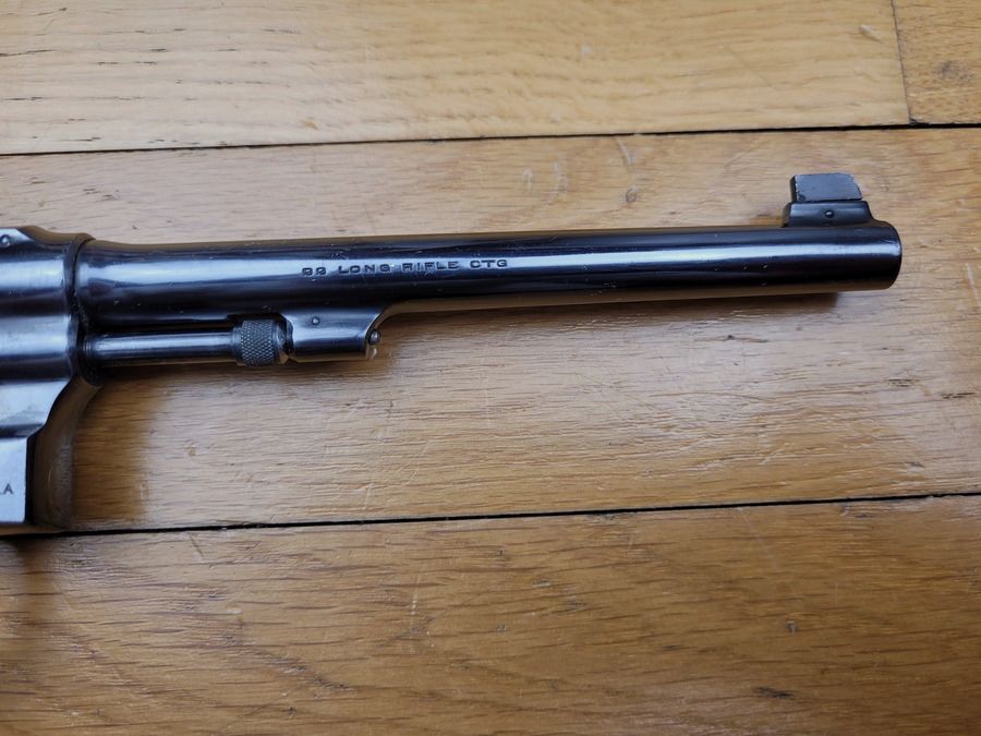 Peu courant revolver Smith&Wesson 22/32 Heavy Frame Target – Bekeart Model – 22LR – vers 1928 – État Top !, image 9 sur 22