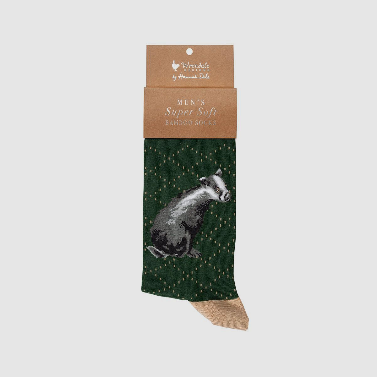 Chaussettes pour hommes Wrendale "A Country Gent" avec blaireau
