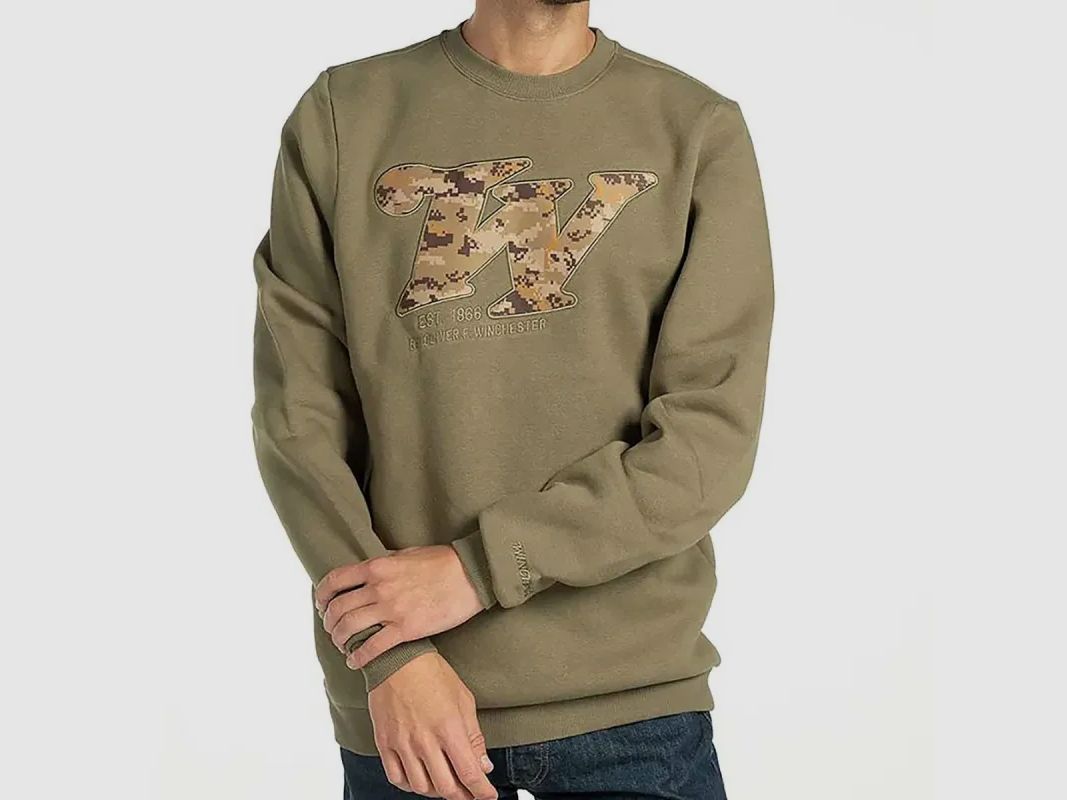Sweat-Shirt Homme Redstone Crew Neck Kaki - Winchester®, image 2 sur 11