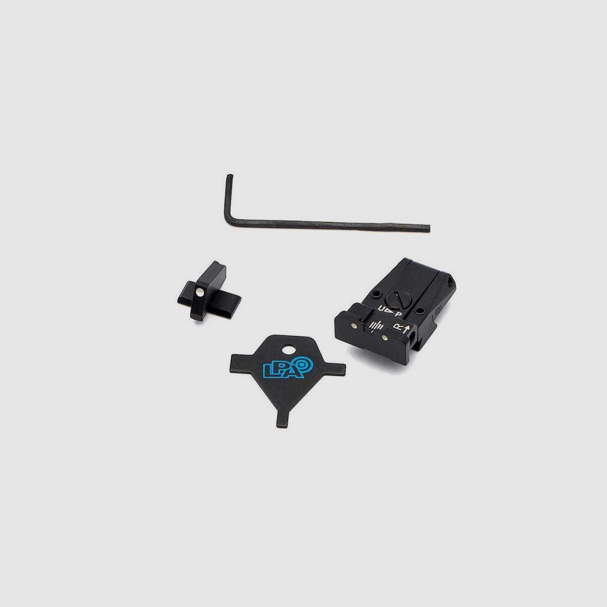 LPA SPR62BN30 verstellbares Visier-Set für Browning HP Vig., HP MKIII, HP Pract., HP40 S&W mit Dovetail-Frontvisier, Bild 1 von 3