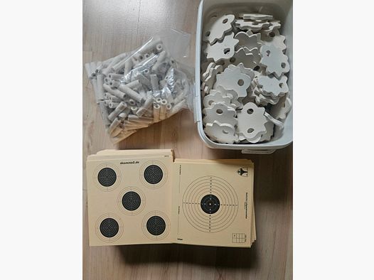 Conjunto de dianas de carabina de aire, estrellas de arcilla, tubos de arcilla