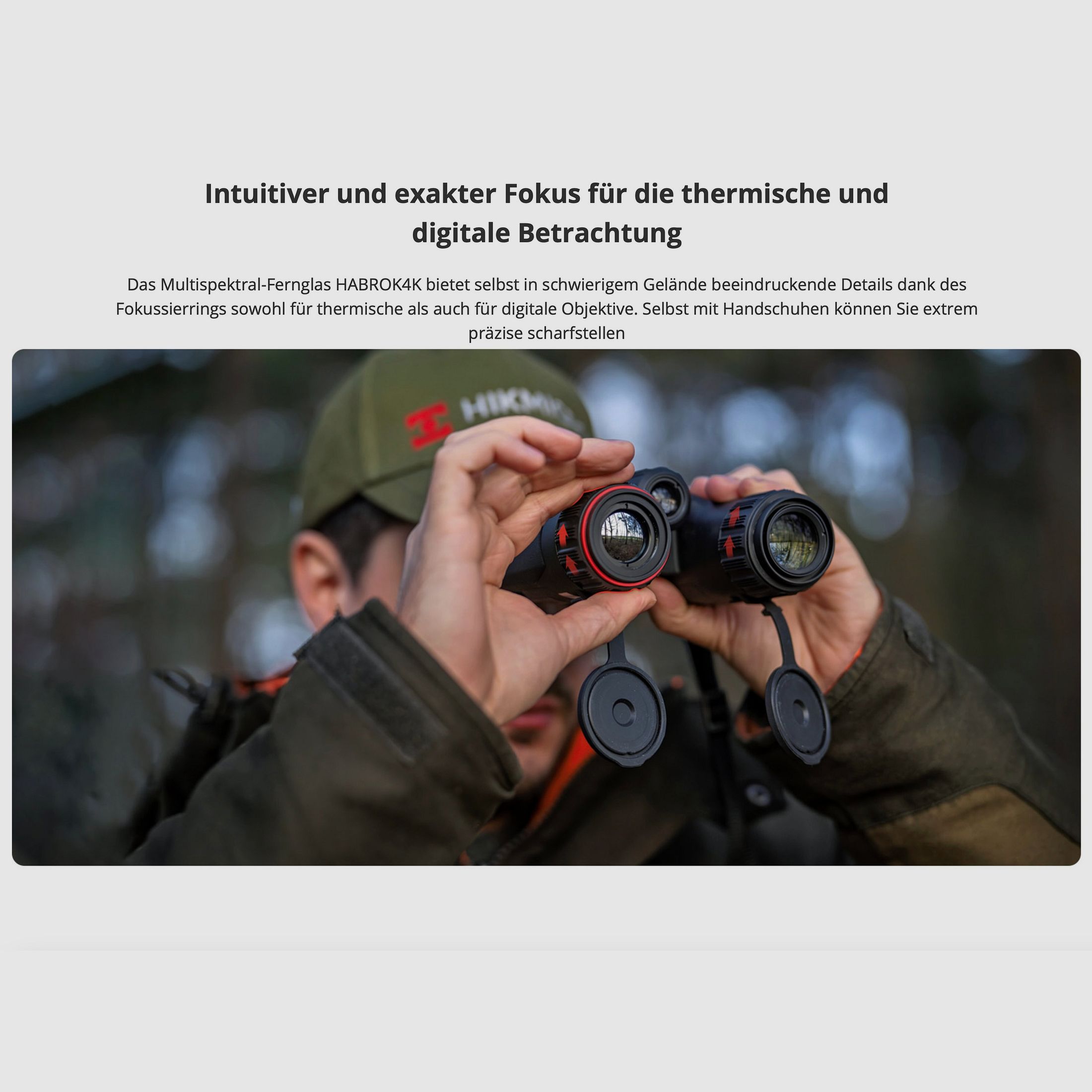 Hikmicro Binocular Habrok 4K HE25L 5.5-22x60 Wärmebild/Nachtsicht/Digitalkamera 850Nm 1920 x 1080